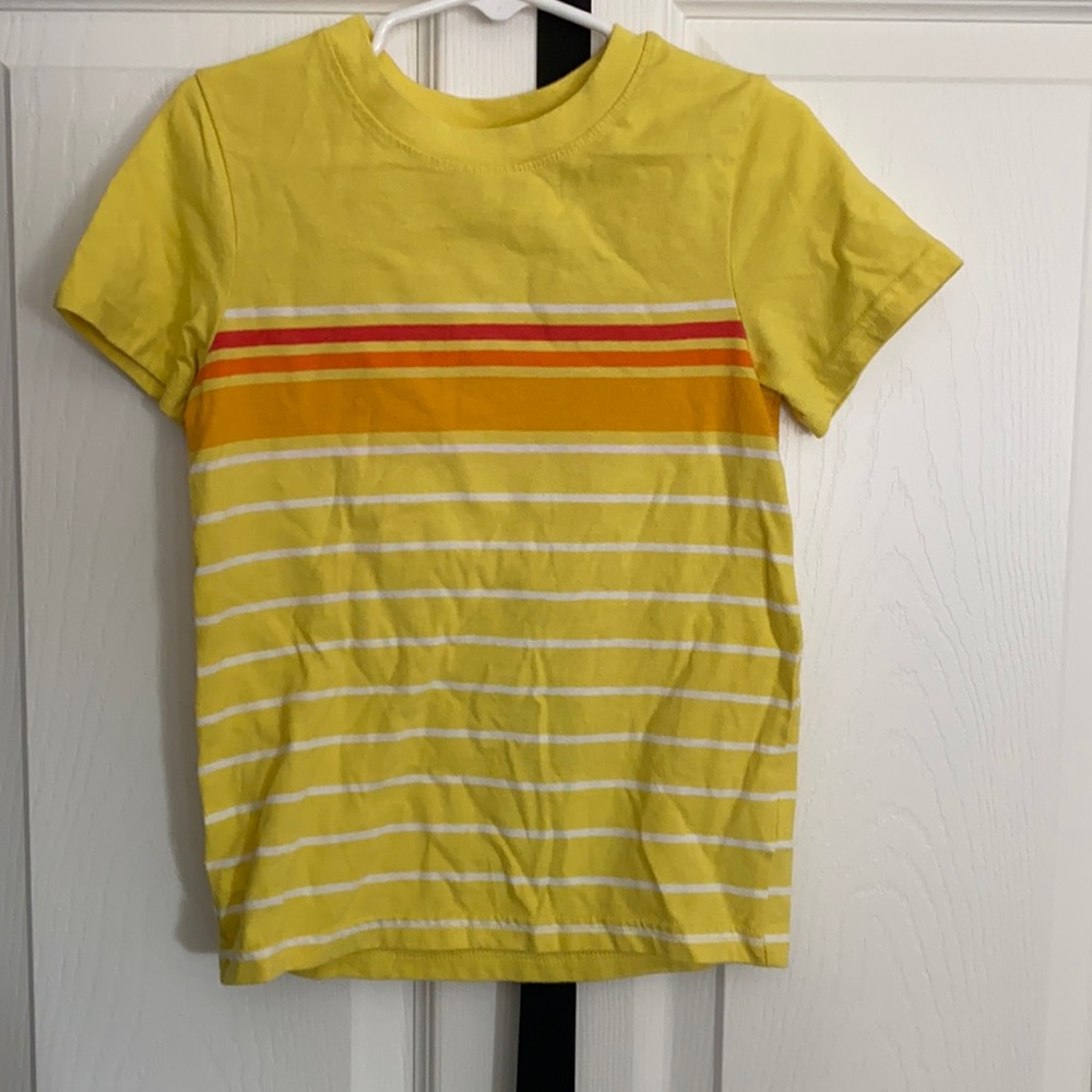 Yellow striped t shirt